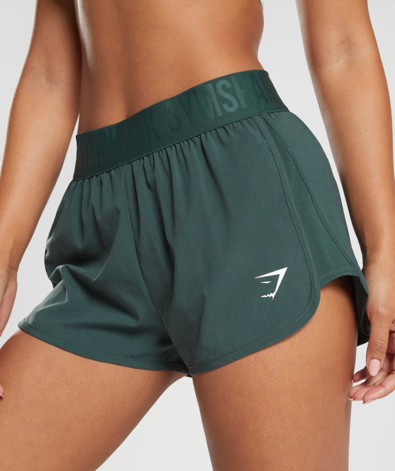 Women's Gymshark Training Loose Fit Shorts Green | NZ 4NCRDL